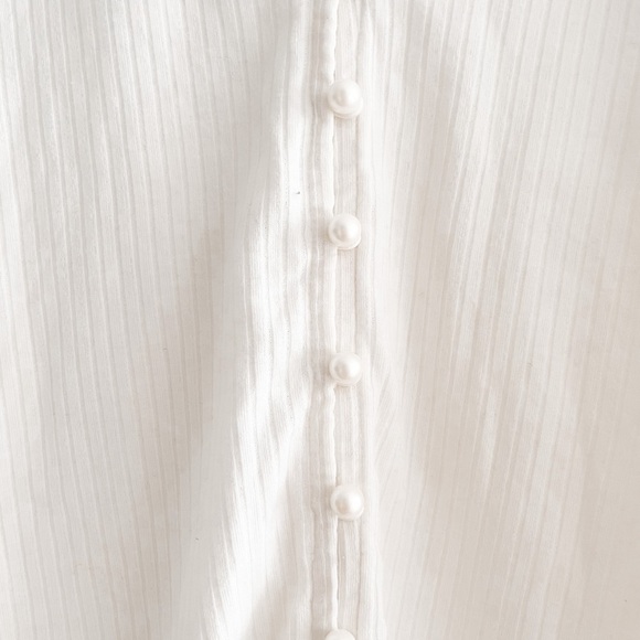 WILFRED Ribbed Pearl button Blouse - Picture 2 of 8